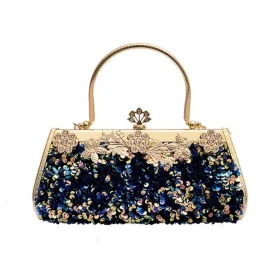 Luxury Women Diamonds Crown Metal Clutch