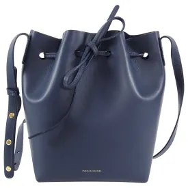 Mansur Gavriel Navy Blue Mini Drawstring Bucket Bag