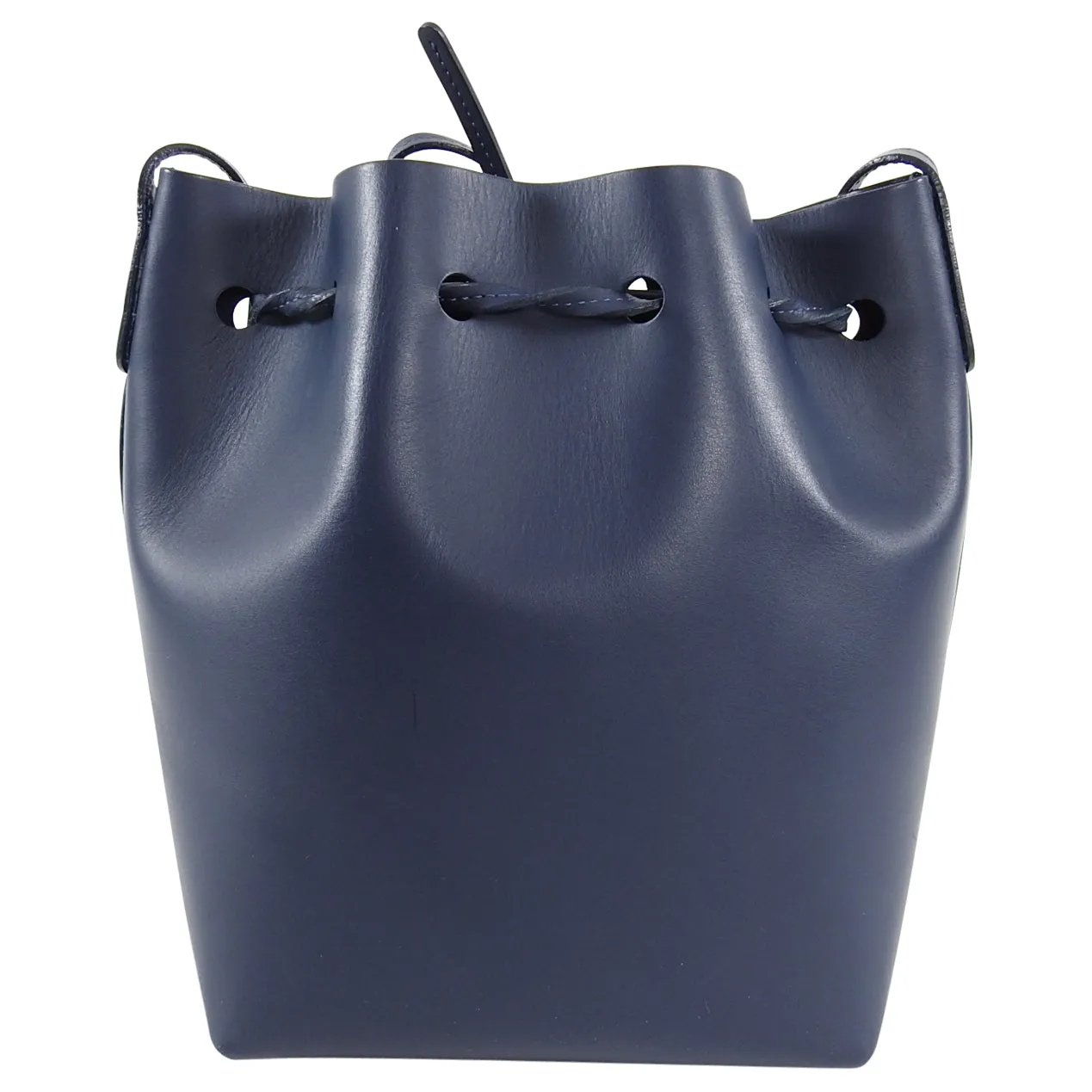 Mansur Gavriel Navy Blue Mini Drawstring Bucket Bag