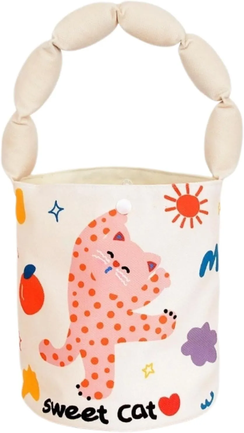 Mini Tote Bag for Women Cute & Sweet Style Nylon Handbag Purse Lightweight Daily Use BFF Accessories Gift