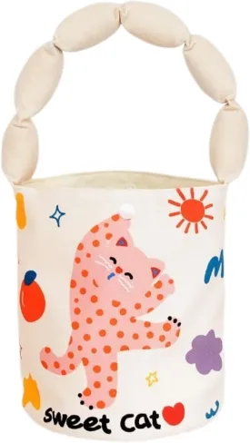 Mini Tote Bag for Women Cute & Sweet Style Nylon Handbag Purse Lightweight Daily Use BFF Accessories Gift