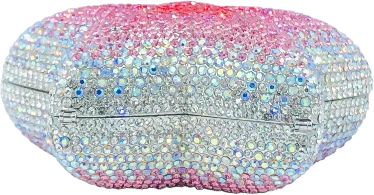 Novelty 3D Star Shape Women Crystal Clutch Evening Bag Party Prom Dinner Rhinestone Clutch Purses and Handbags,Mini