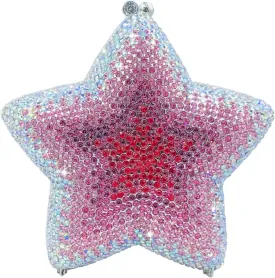Novelty 3D Star Shape Women Crystal Clutch Evening Bag Party Prom Dinner Rhinestone Clutch Purses and Handbags,Mini