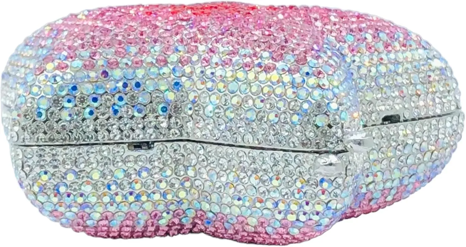 Novelty 3D Star Shape Women Crystal Clutch Evening Bag Party Prom Dinner Rhinestone Clutch Purses and Handbags,Mini