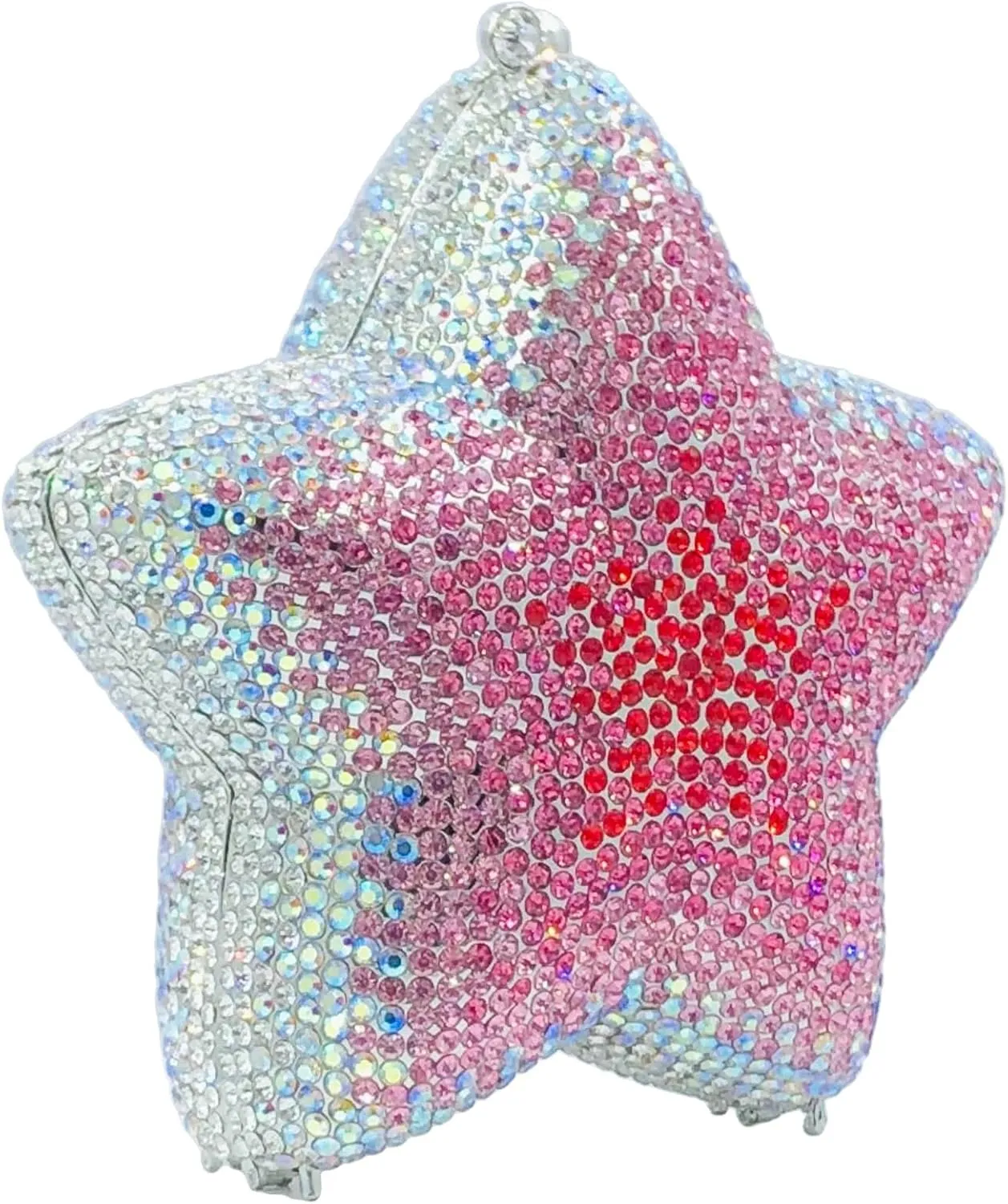 Novelty 3D Star Shape Women Crystal Clutch Evening Bag Party Prom Dinner Rhinestone Clutch Purses and Handbags,Mini
