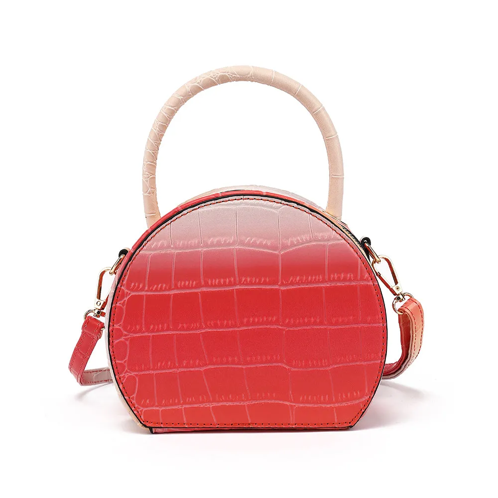 Ombre Croco Mini Circle Crossbody