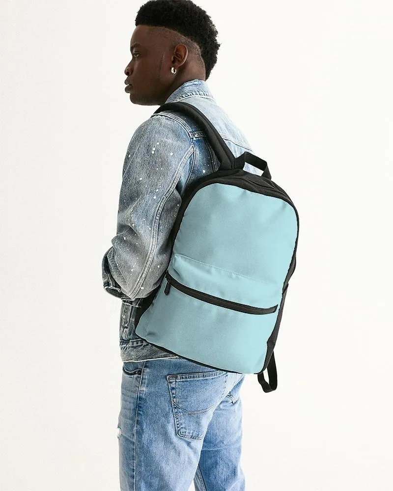 Pale Pastel Warm Cyan Canvas Backpack | Bright Pale Pastel Warm Cyan | C30M0Y8K0