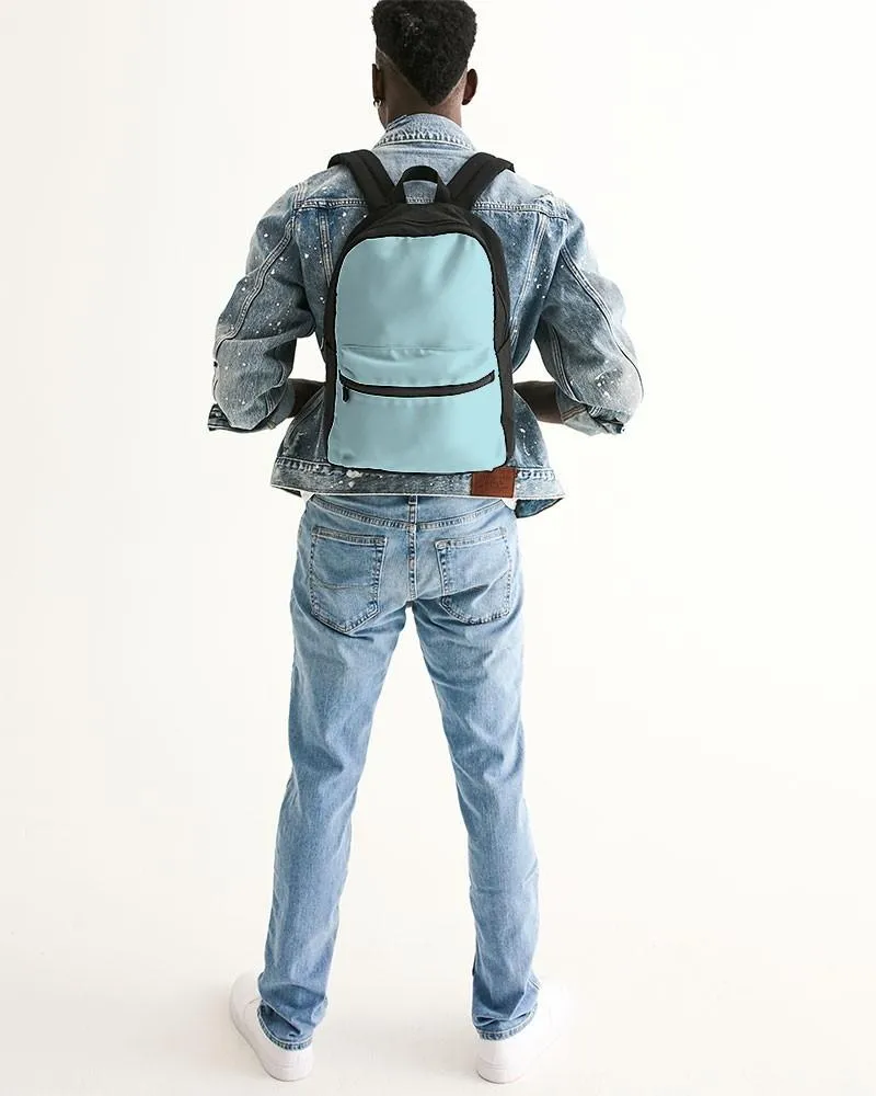 Pale Pastel Warm Cyan Canvas Backpack | Bright Pale Pastel Warm Cyan | C30M0Y8K0