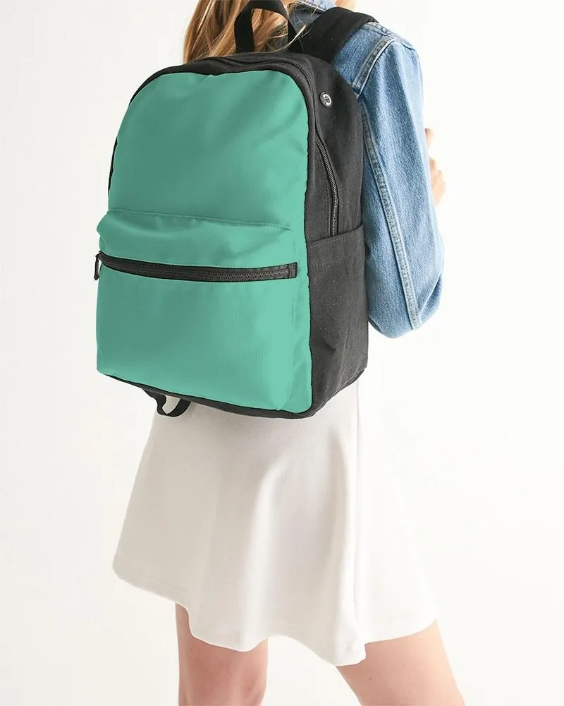 Pastel Cool Green Canvas Backpack | Bright Pastel Cool Green | C60M0Y45K0