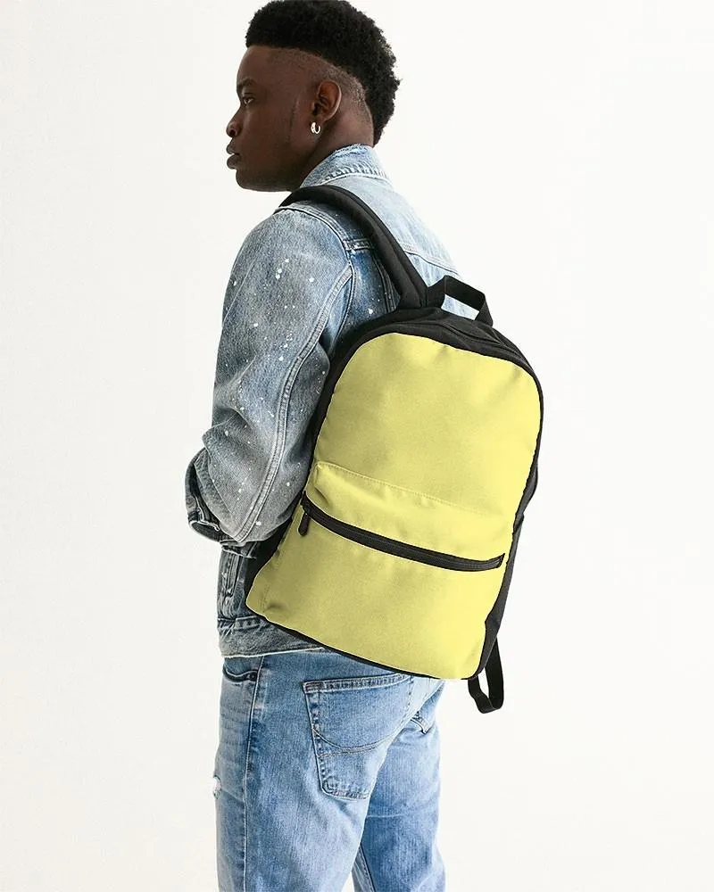Pastel Yellow Canvas Backpack | Bright Pastel Yellow | C0M0Y60K0