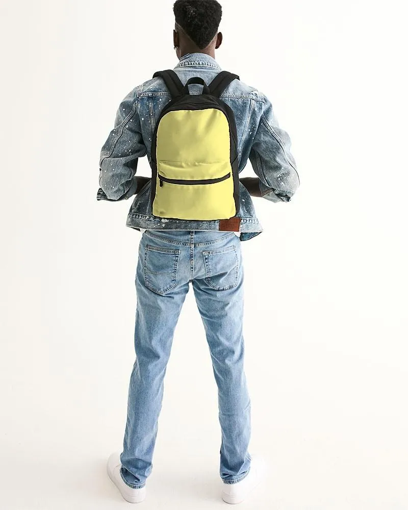 Pastel Yellow Canvas Backpack | Bright Pastel Yellow | C0M0Y60K0