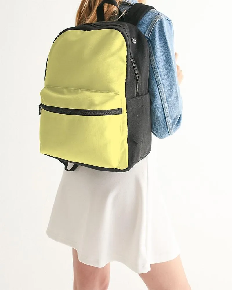 Pastel Yellow Canvas Backpack | Bright Pastel Yellow | C0M0Y60K0