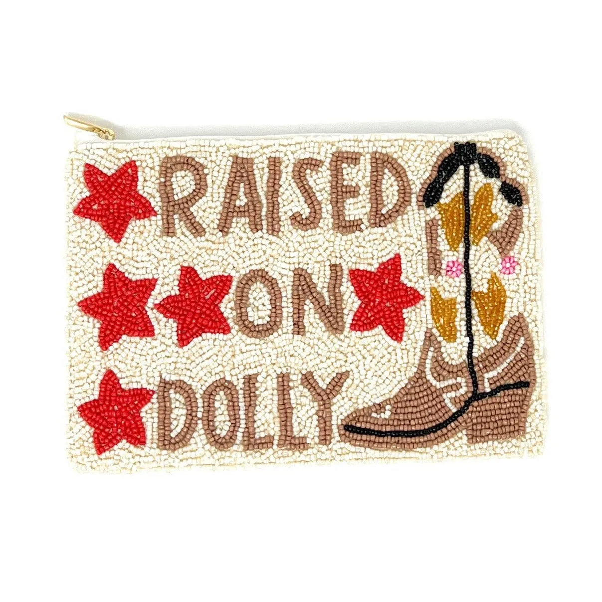Raised On Dolly Large Beaded Purse