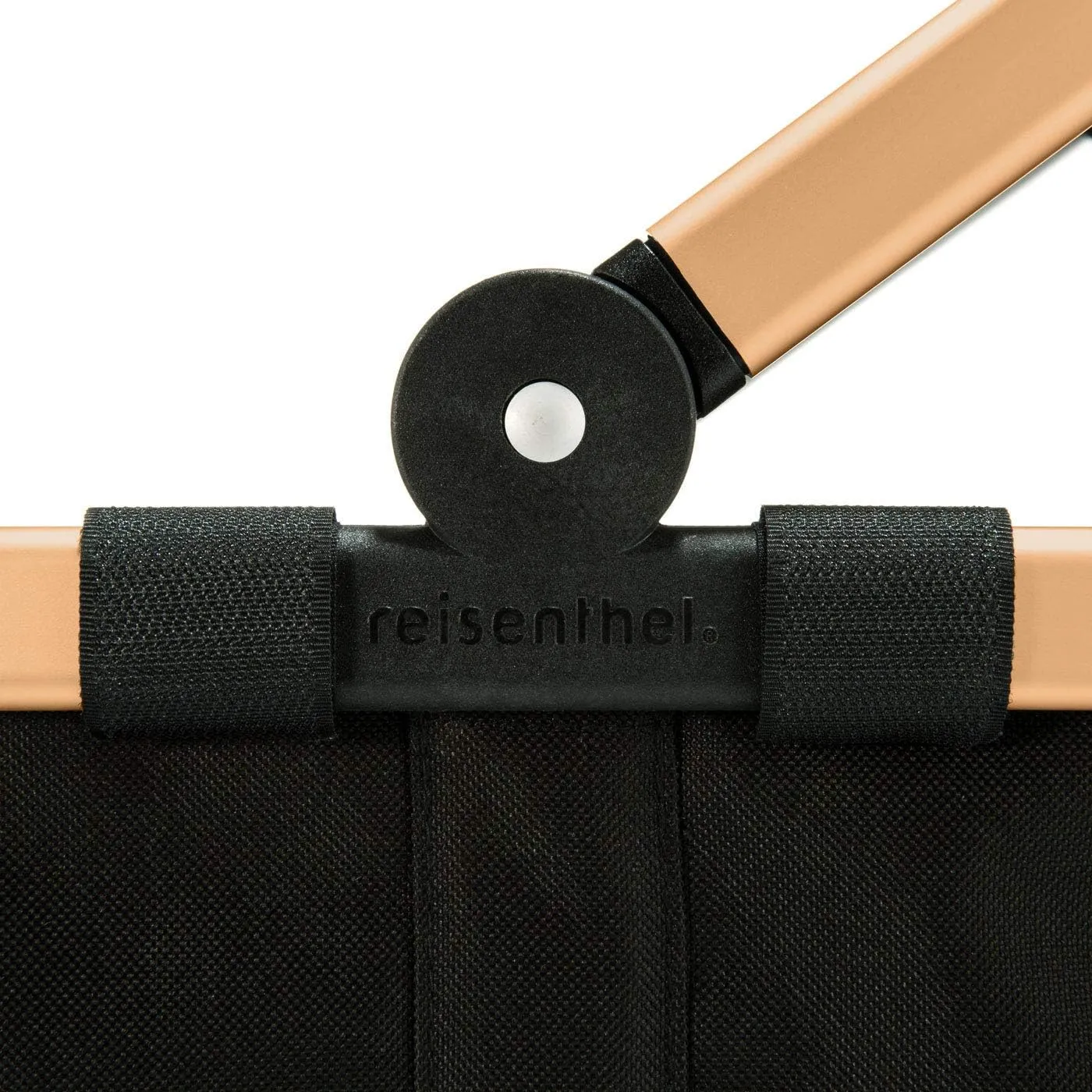 reisenthel carrybag frame gold/black - Sturdy shopping basket with plenty of storage space and practical inner pocket - Elegant and water-repellent design