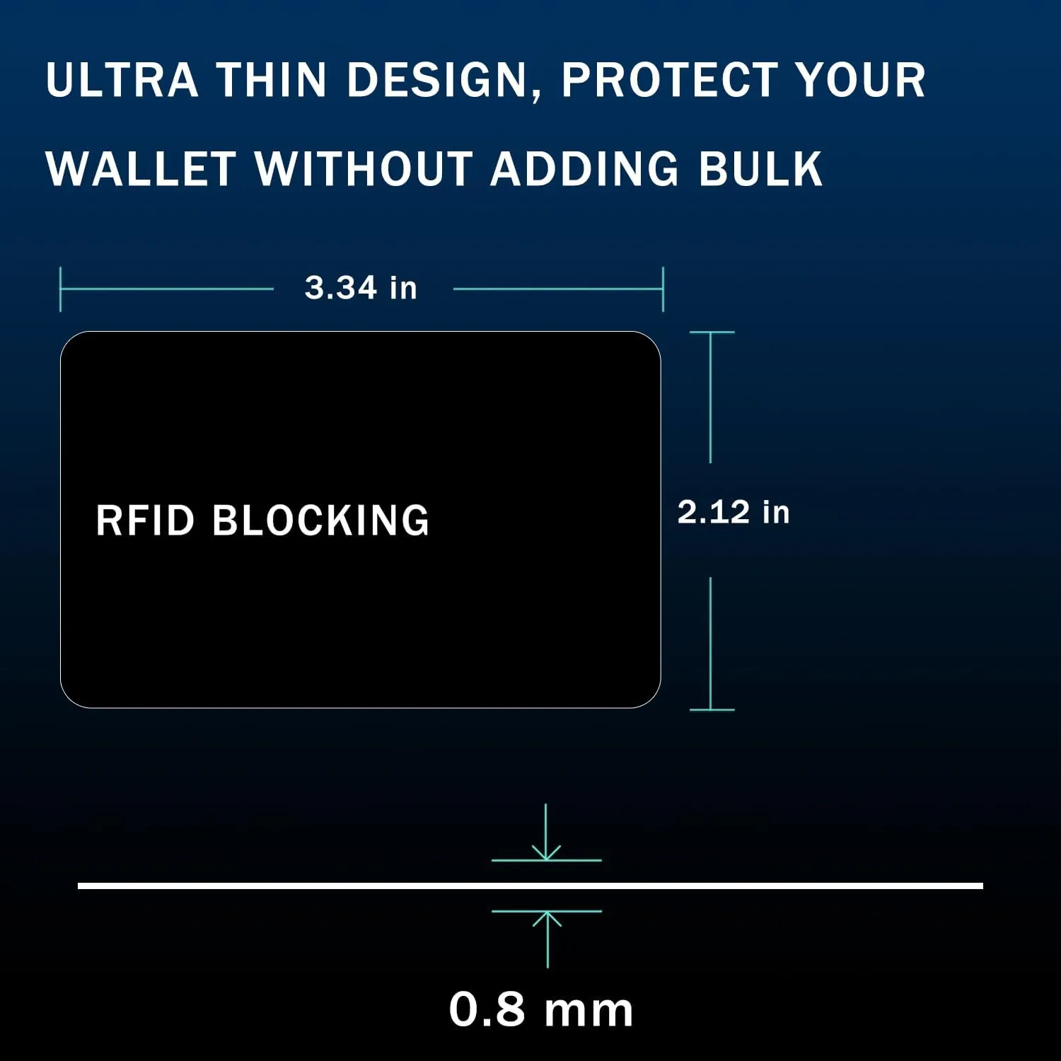 RFID Blocking Card - 5 Pack, Contactless NFC Credit Card ID Protection Safe Bank Card Passport Entire Wallet Purse Shield Protector Blocker Guard (Pack of 5)