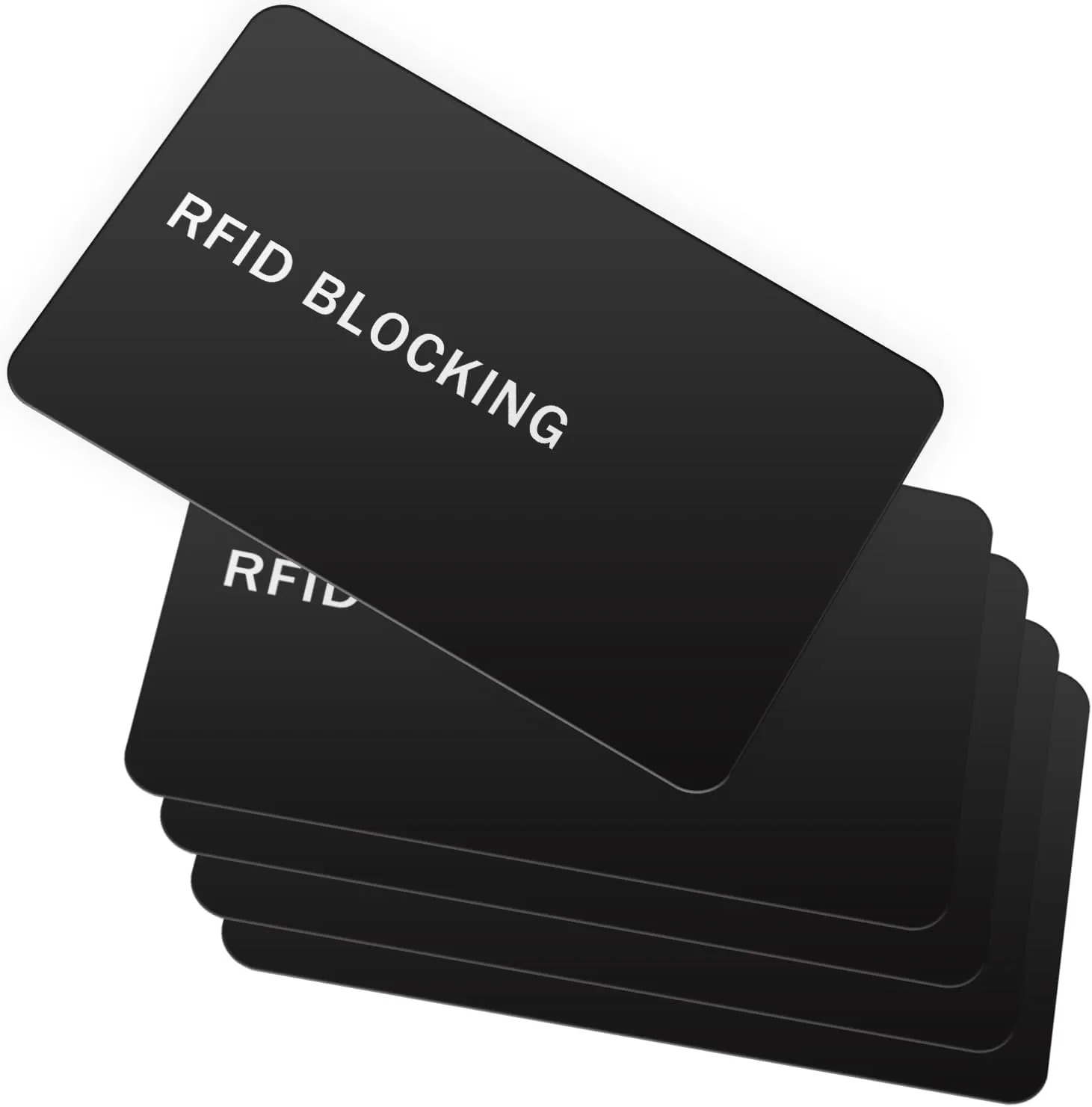 RFID Blocking Card - 5 Pack, Contactless NFC Credit Card ID Protection Safe Bank Card Passport Entire Wallet Purse Shield Protector Blocker Guard (Pack of 5)