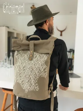 Rolltop Canvas Backpack Unisex / Olive