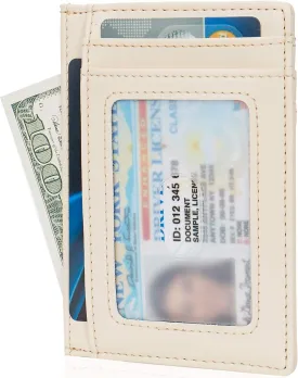 Slim RFID Blocking Credit Card Holder Minimalist Leather Front Pocket Small Wallet for Women Men