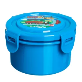 Smiggle Round About Snack Container, Round, Blue, 3Y 