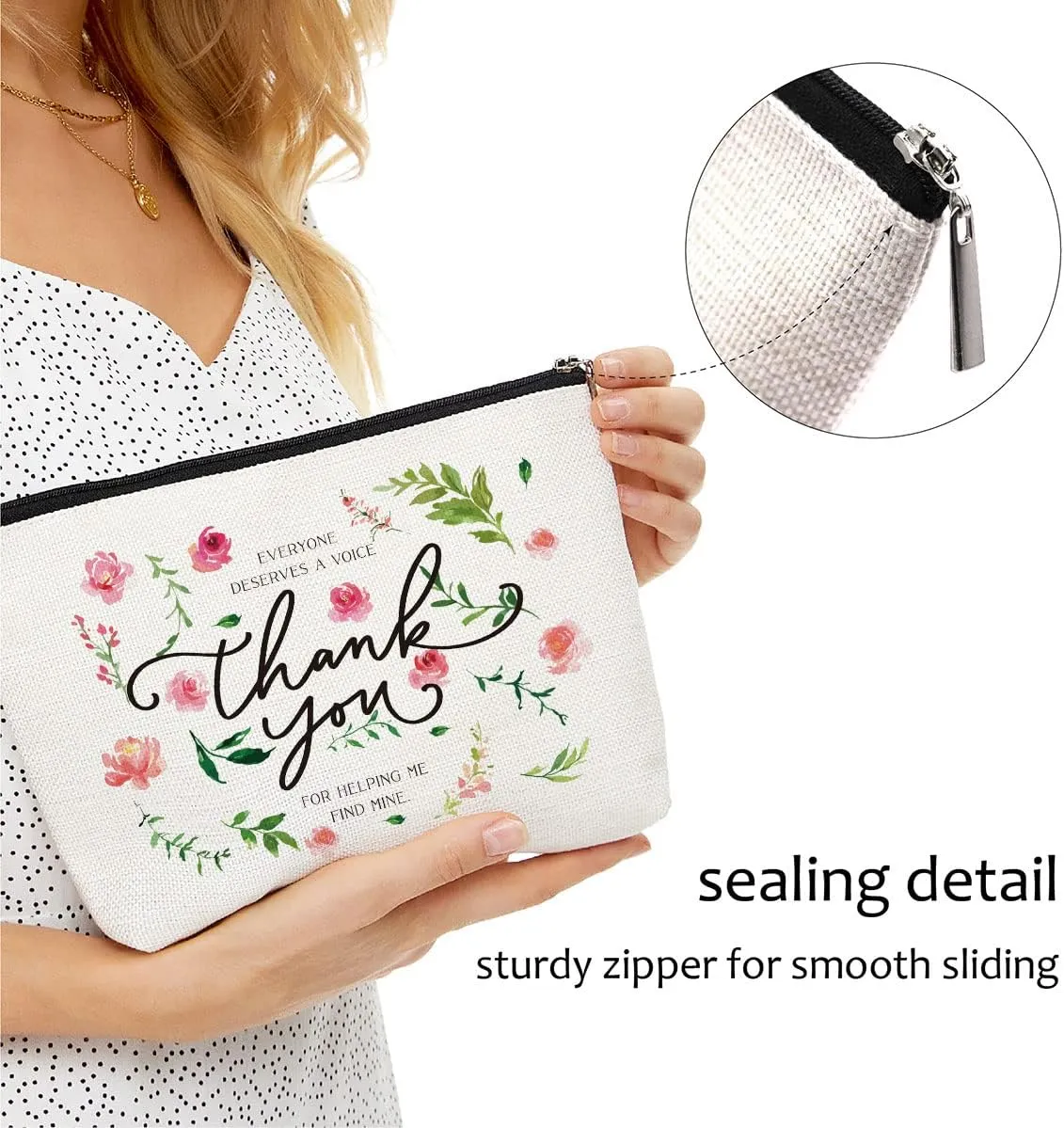 Speech Therapist Gift Makeup Bag for Women SLP Cosmetic Bag Speech Language Pathologist Pathology Gift Christmas Birthday Thank You Present for Speech Makeup Case Travel Toiletries Pouch