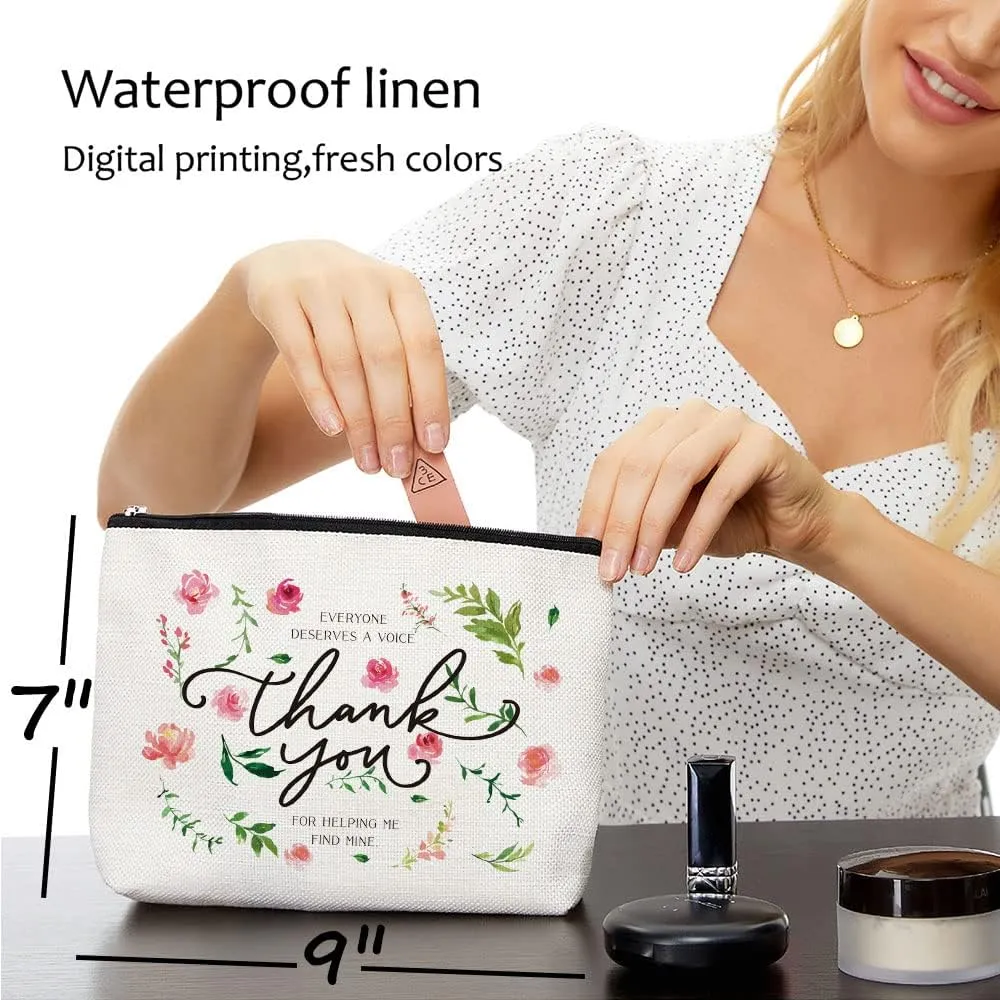 Speech Therapist Gift Makeup Bag for Women SLP Cosmetic Bag Speech Language Pathologist Pathology Gift Christmas Birthday Thank You Present for Speech Makeup Case Travel Toiletries Pouch
