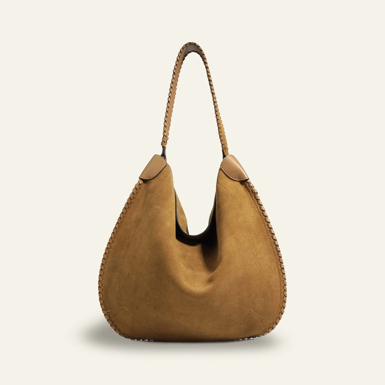 Suede Shoulder Bag - Coffee