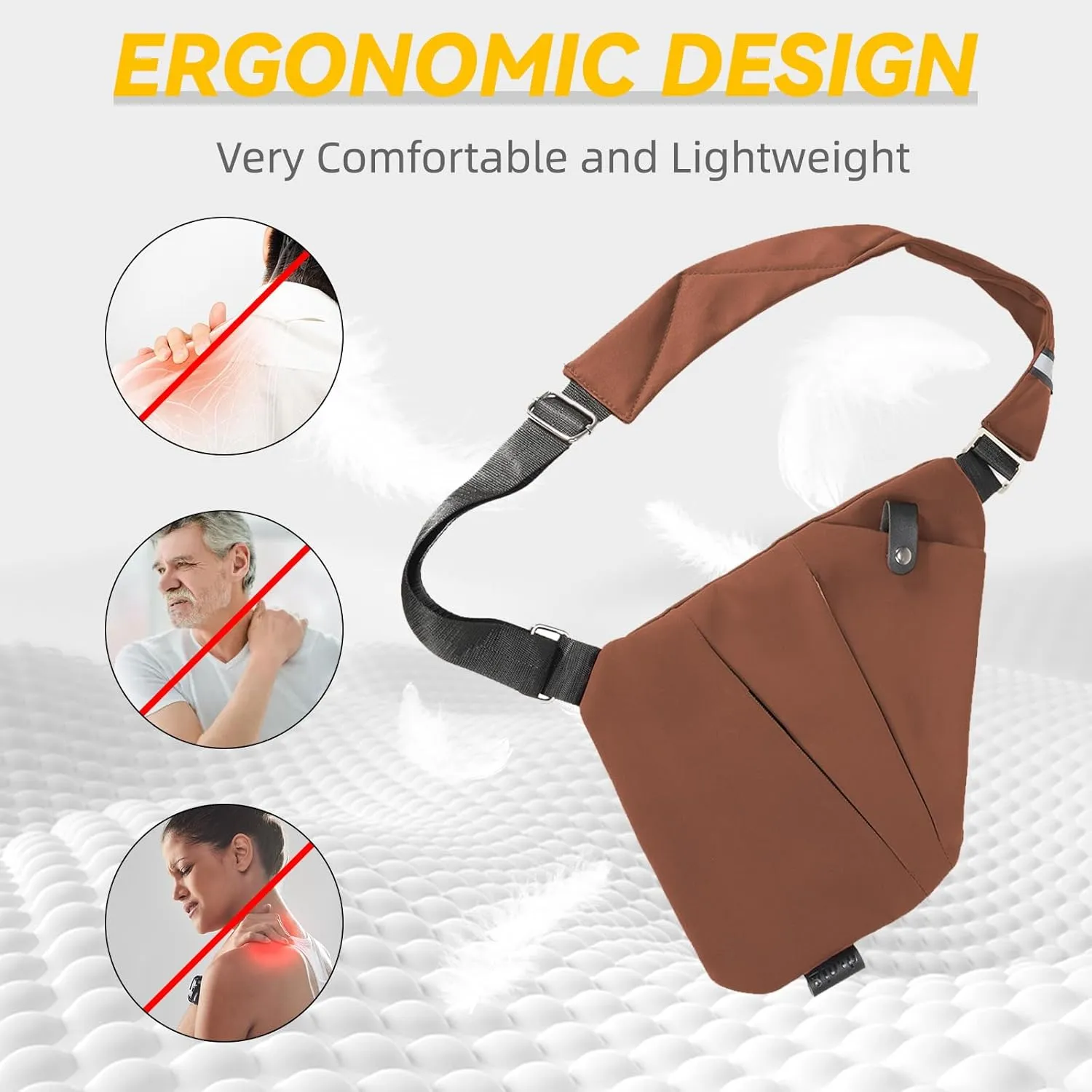 Vipost Anti Theft Crossbody Bags for Women/Men, Multi-Pocket Sling Bag Travel Crossbody Bag for Women with Adjustable Strap